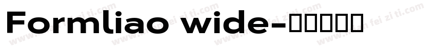 Formliao wide字体转换